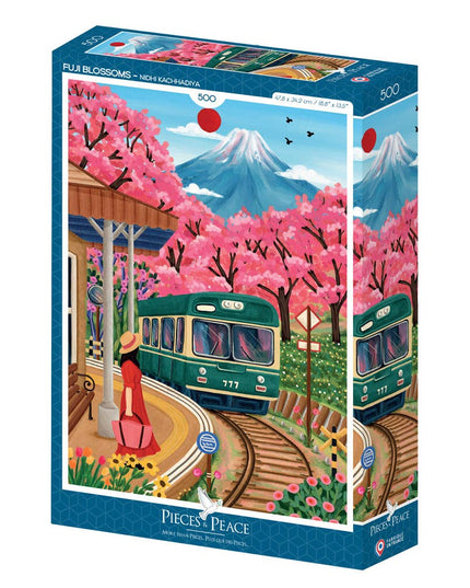 Puslespill 500 Brikker - Fuji Blossoms