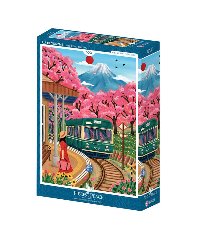 Puslespill 500 Brikker - Fuji Blossoms